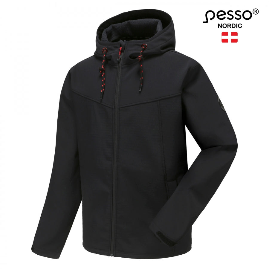 Ūdensnecaurlaidīga jaka Ripstop Stretch Softshell Pesso Leo, Melna