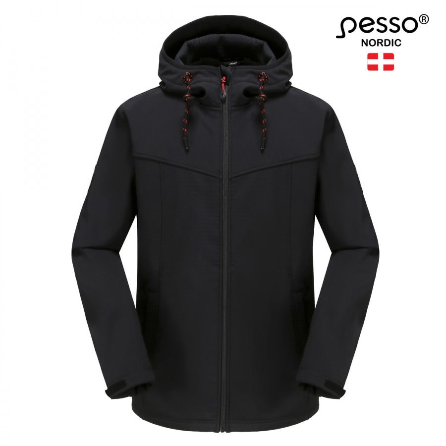 Ūdensnecaurlaidīga jaka Ripstop Stretch Softshell Pesso Leo, Melna