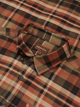 Krekls Harkila Newton L/S (Dark burnt orange check)