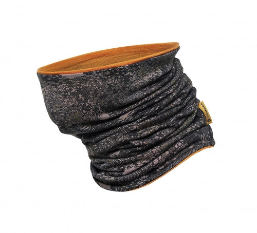 Divpusēja apaļā šalle Tube Thermowave Merino, Kamuflāža/Oranža