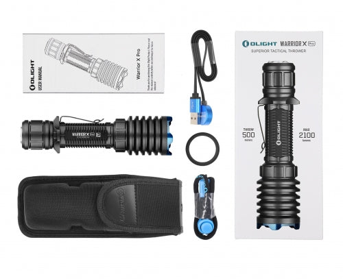 Lukturītis Olight Warrior X Pro 2100 lūmeni, Melns