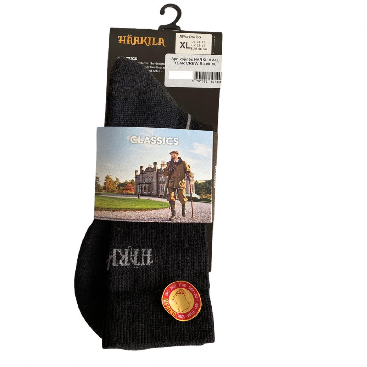 Visa gada vilnas zeķes Harkila Crew, Merino