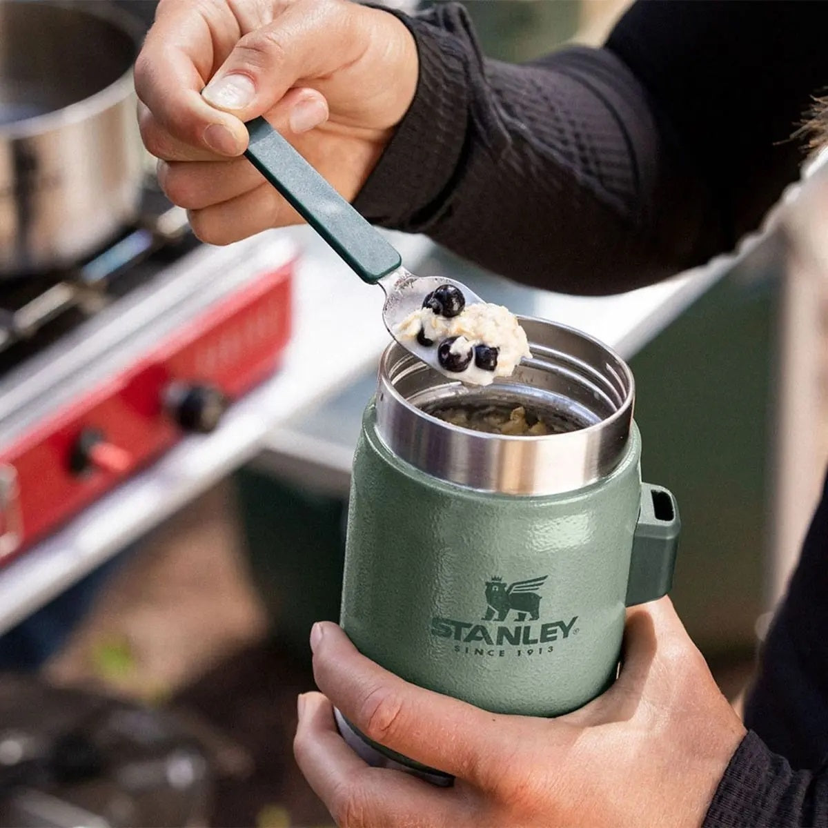 Vakuuma pārtikas burka Stanley Classic 0,4 l, Zaļa