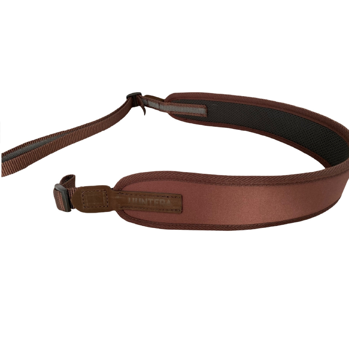 Ieroča siksna Huntera, Brūna ar zamšādas ādas detaļām 79-110 cm