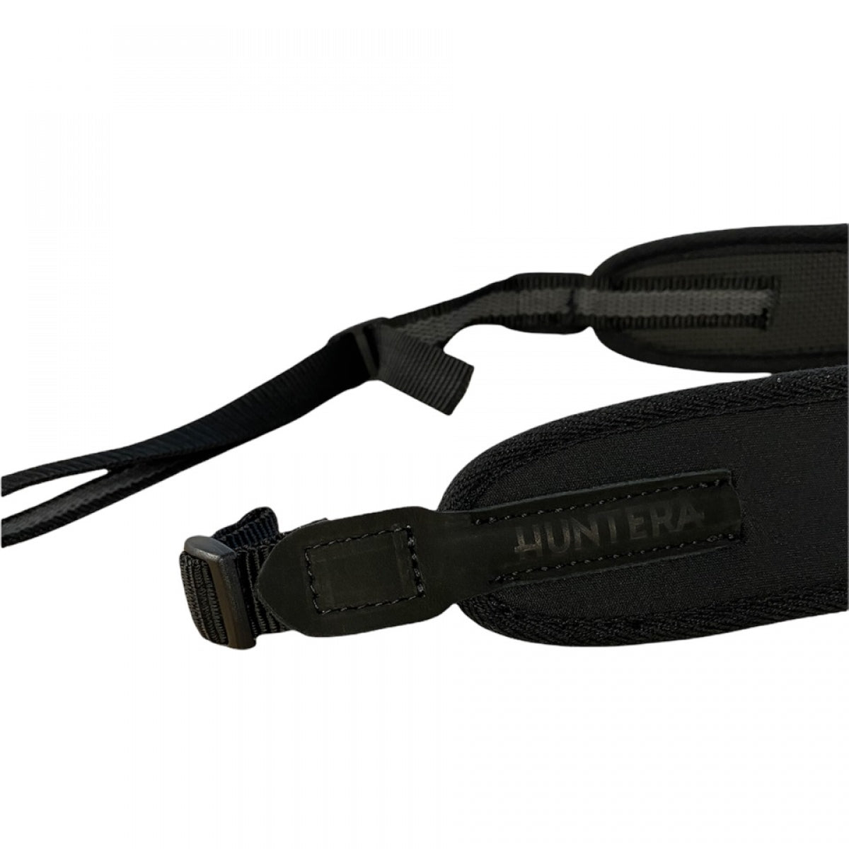 Ieroča siksna Huntera, Melna ar zamšādas ādas detaļām 79-110 cm