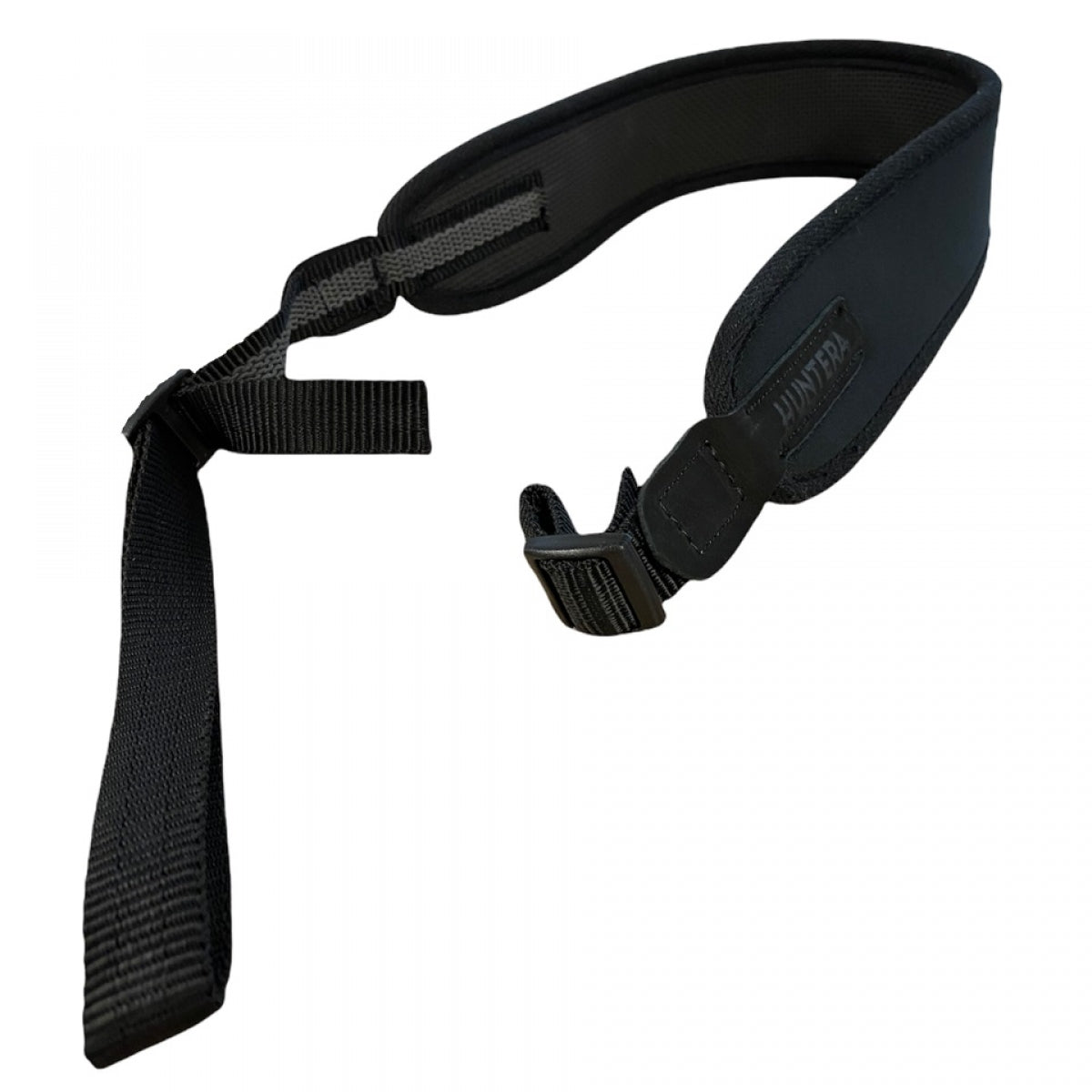 Ieroča siksna Huntera, Melna ar zamšādas ādas detaļām 79-110 cm