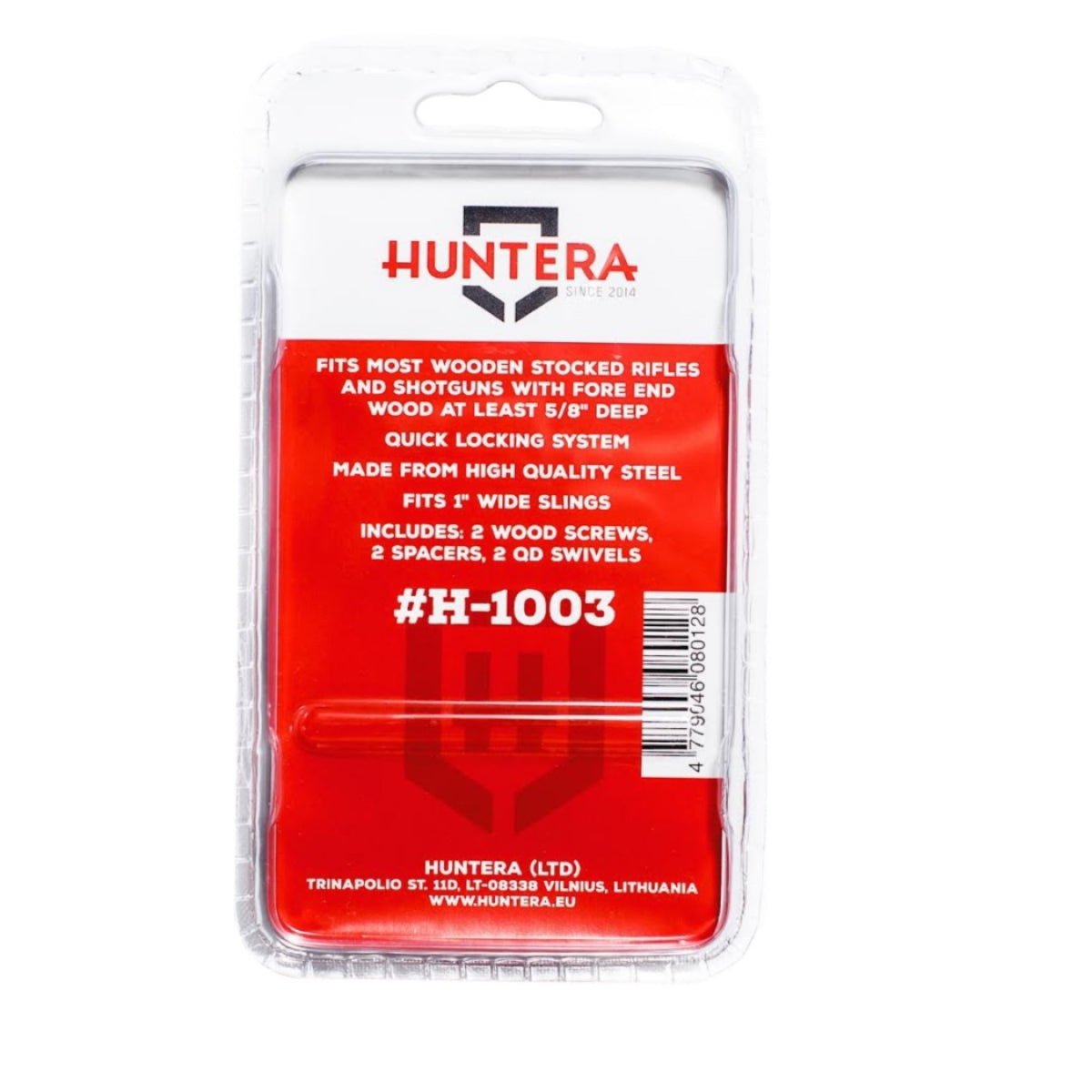 Shotgun Swivel komplekts ar koka skrūvēm Huntera H-1003