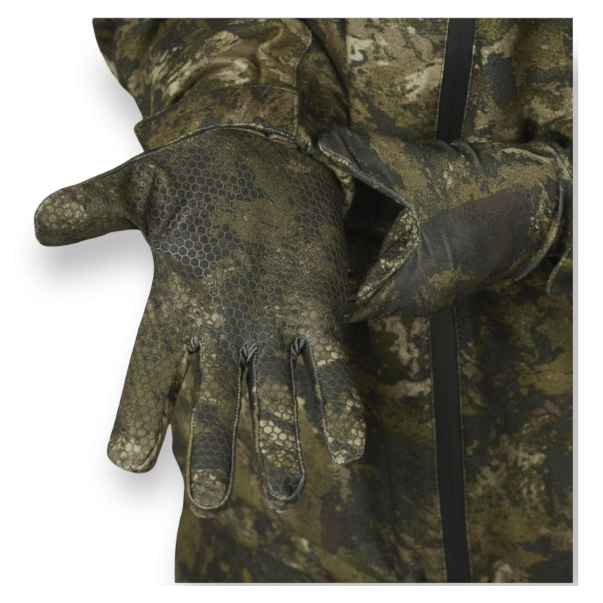 Cimdi Seeland Scent Control Camo Invis, Zaļi