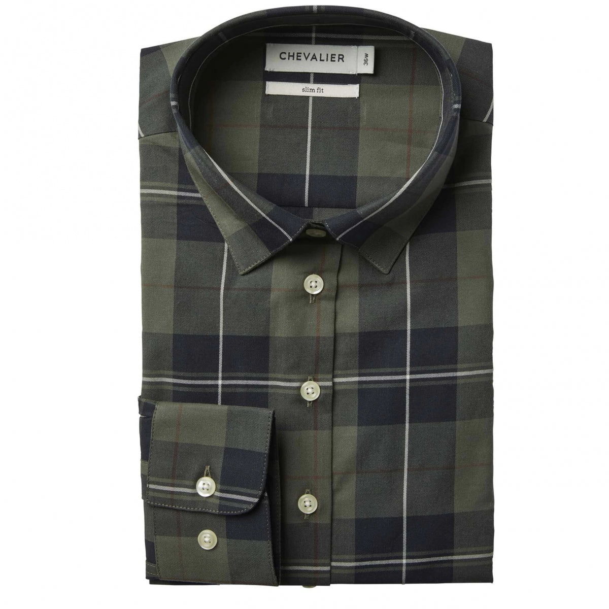 Krekls CHEVALIER Leeson slim fit Check, Tumšs