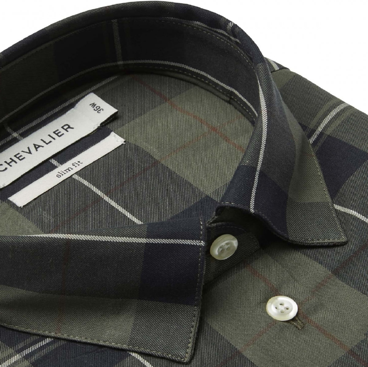 Krekls CHEVALIER Leeson slim fit Check, Tumšs