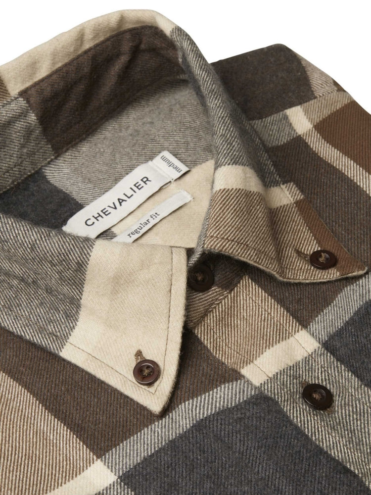 Krekls CHEVALIER Wolf Checked, Tumši brūns