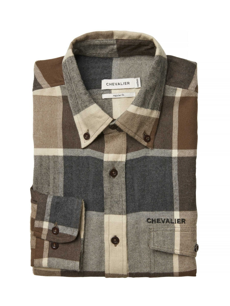 Krekls CHEVALIER Wolf Checked, Tumši brūns