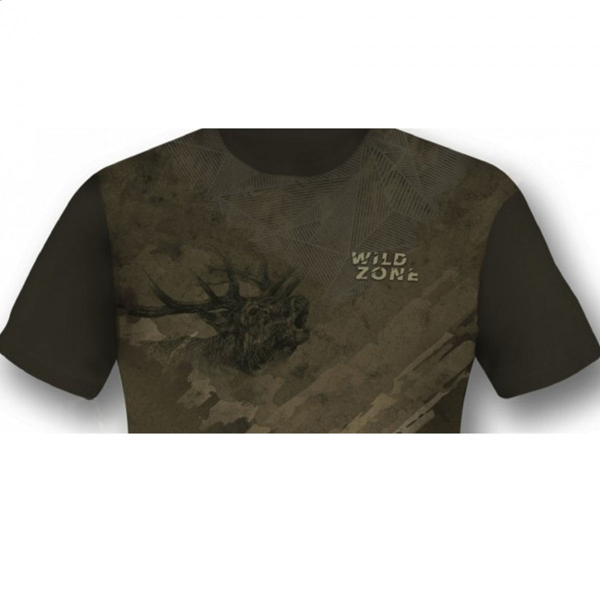 T-krekls Wild Zone ar rēcošu briedi M-269-1913, Brūns