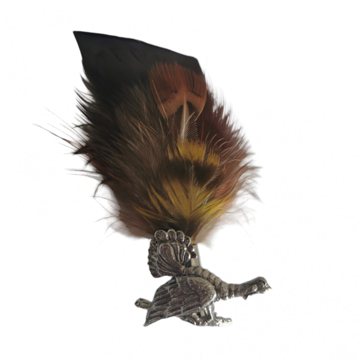 Piespraude ar spalvas un fazāna motīvu