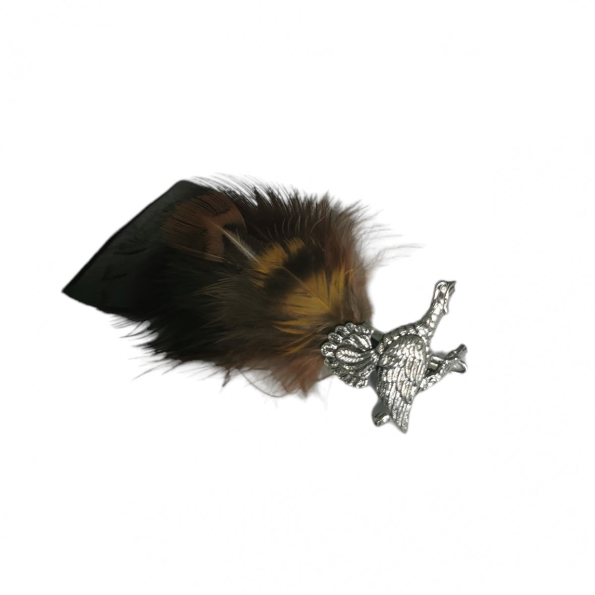 Piespraude ar spalvas un fazāna motīvu