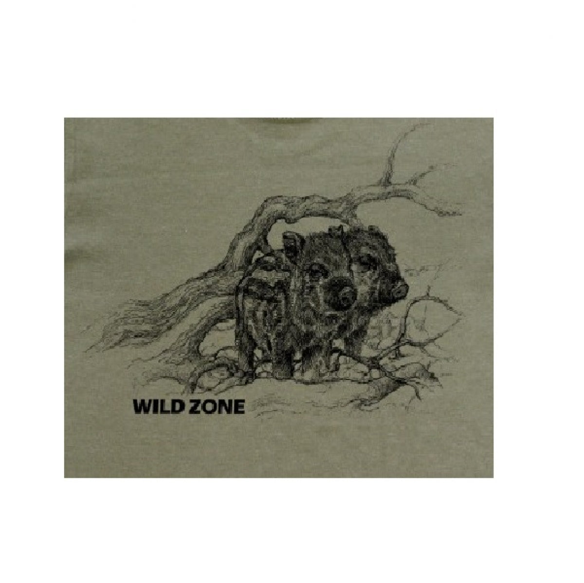 Bērnu t-krekls ar kuiļu apdruku WILD ZONE, Zaļš