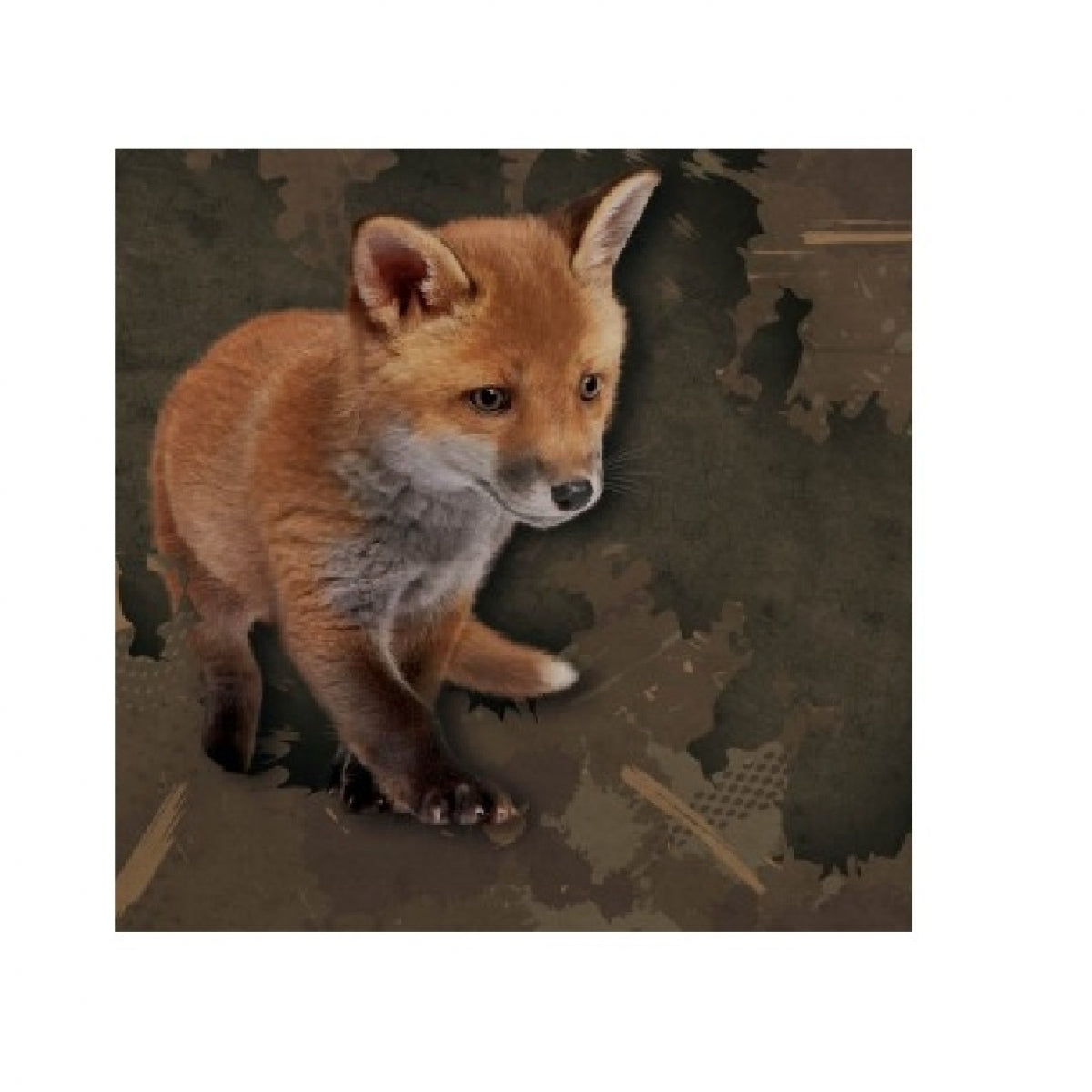 Bērnu t-krekls ar lapsas apdruku WILD ZONE, Zaļš