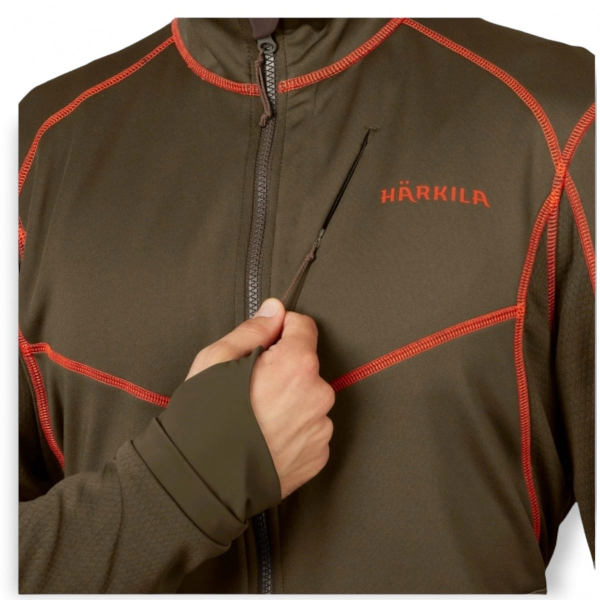 Vilnas jaka HARKILA Scandinavian, Vītolu zaļa/Ēnu brūna