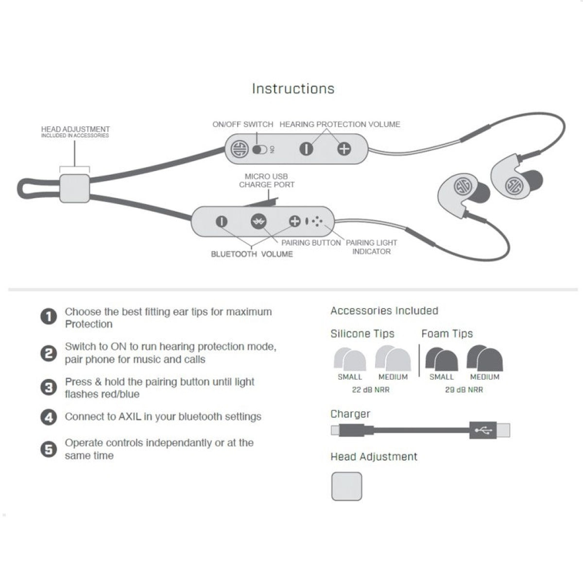 Austiņas Sig Sauer GS Extreme Black