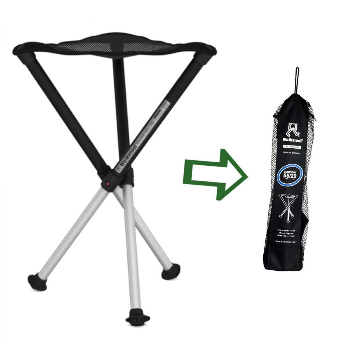 Krēsls Walkstool Comfort salokāms 55cm