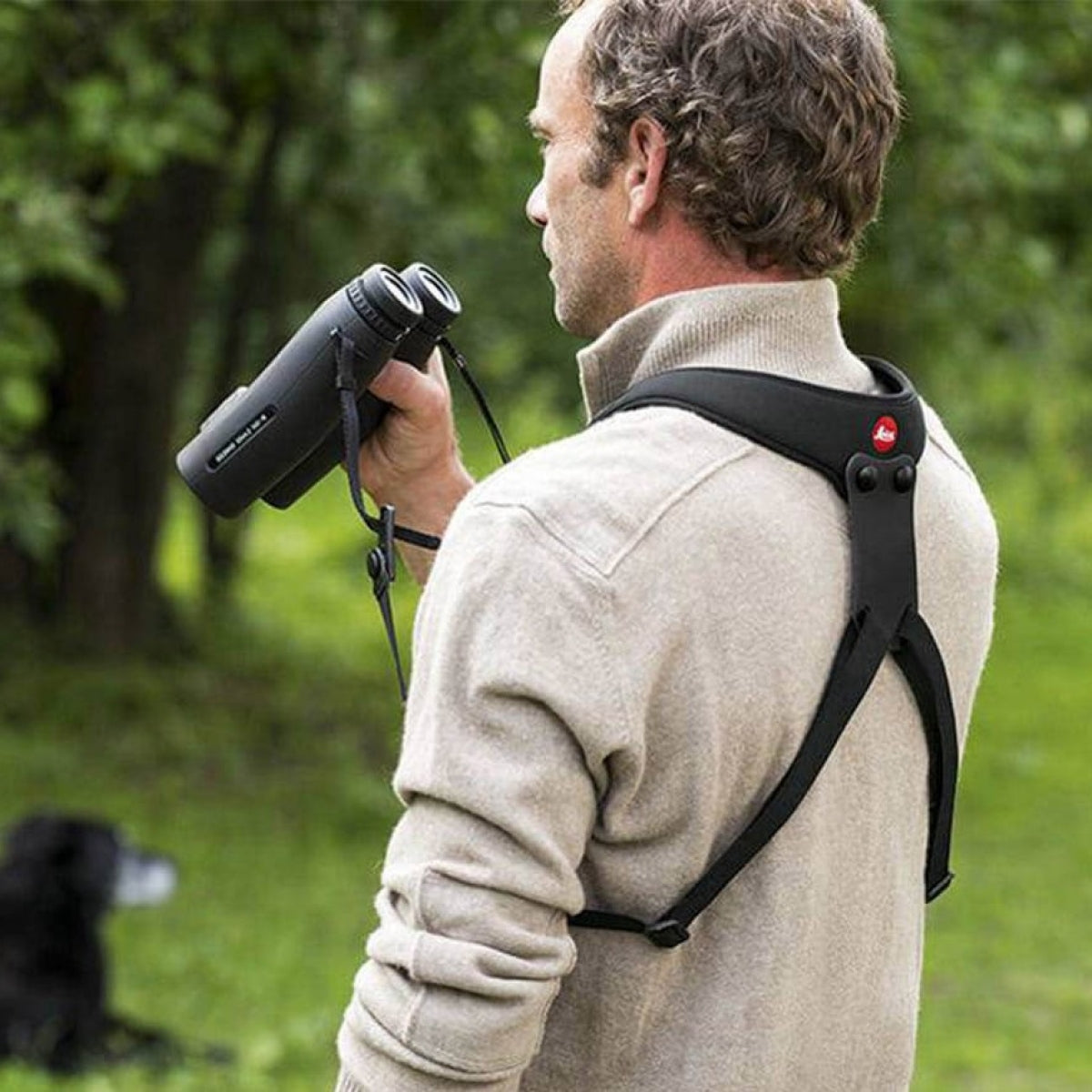 Binokļu siksna Leica neoprene Sport, Melns
