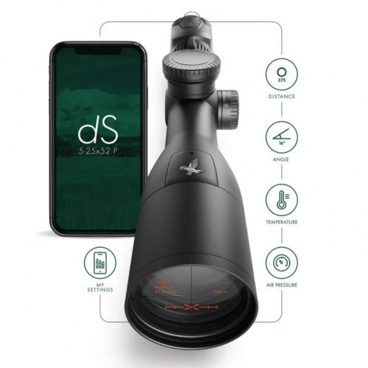 Ieroča tēmeklis Swarovski DS 5-25x52 P SR II 4A-I ZG-A45H8E44-21