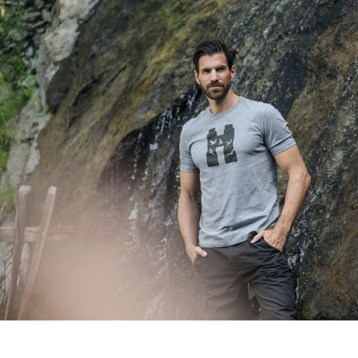 T-krekls Swarovski Birds G-TS21AM, Pelēks