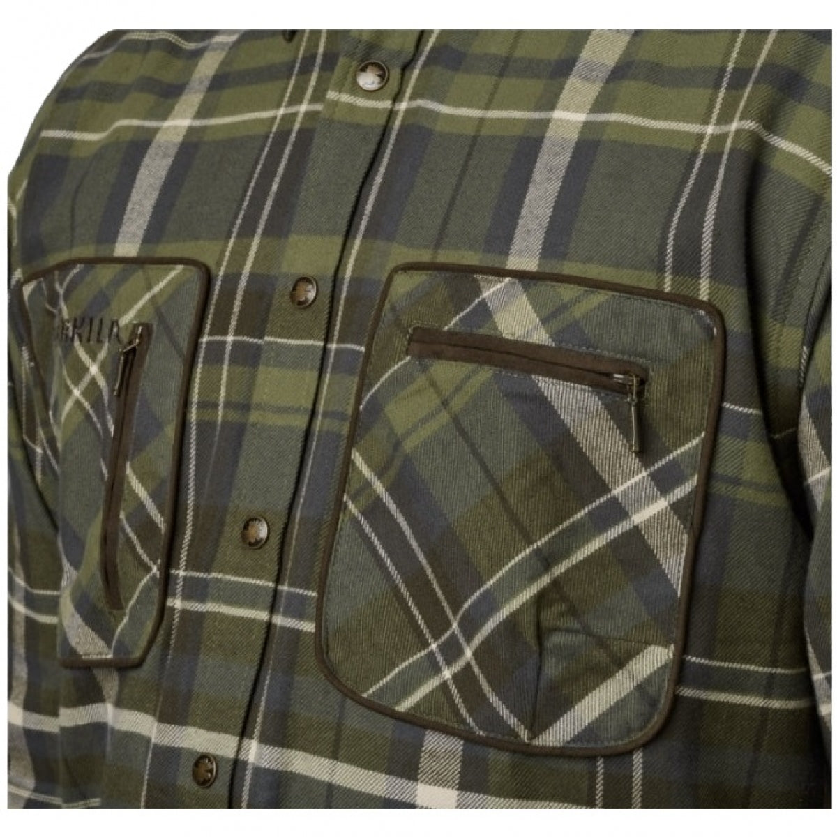 Krekls HARKILA Pajala check, Olīvu