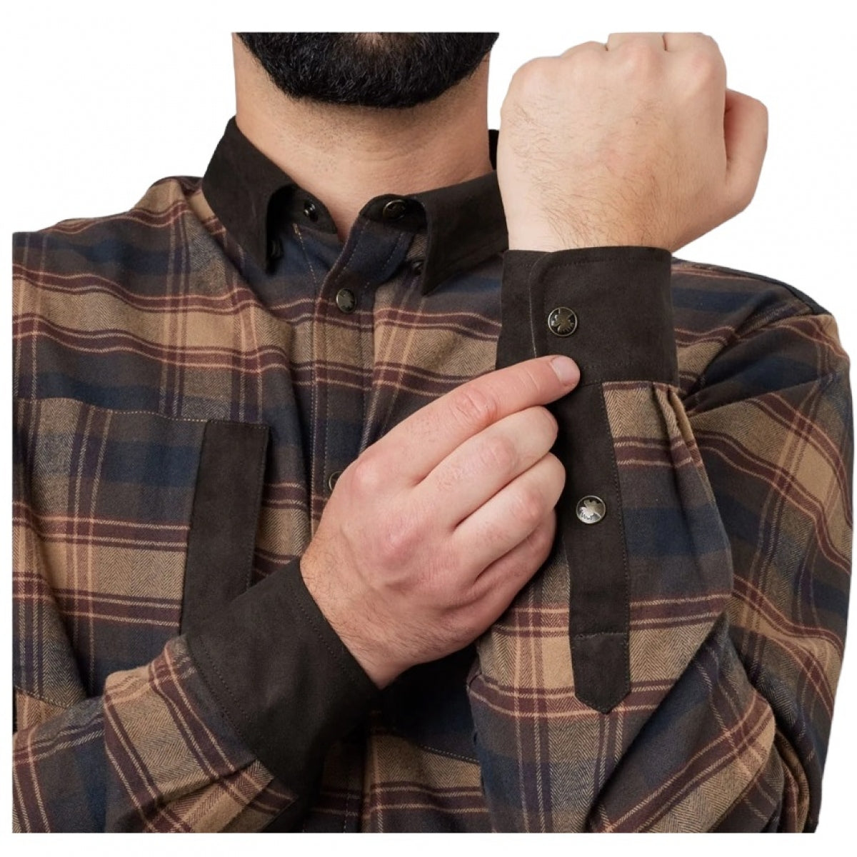 Krekls HARKILA Aivak L/S, Burgundija