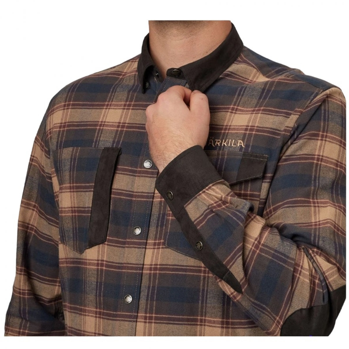 Krekls HARKILA Aivak L/S, Burgundija