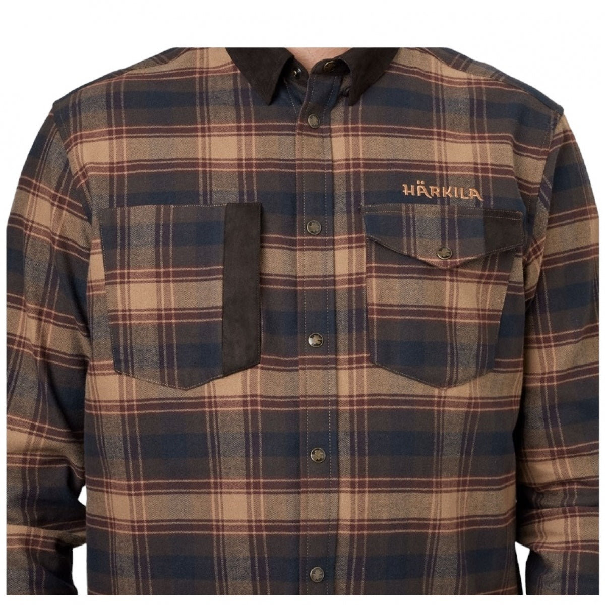 Krekls HARKILA Aivak L/S, Burgundija