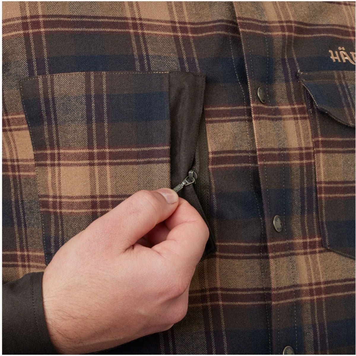 Krekls HARKILA Aivak L/S, Burgundija