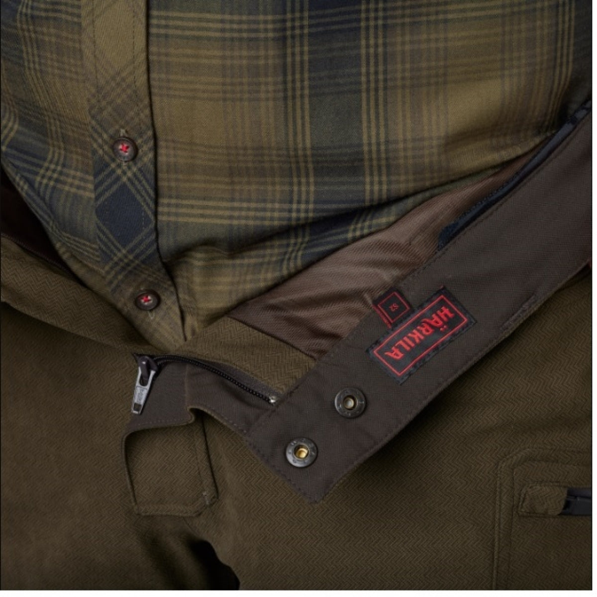 Bikses Harkila Driven hunt HWS ādas, Vītolu zaļa/Ēna brūnas