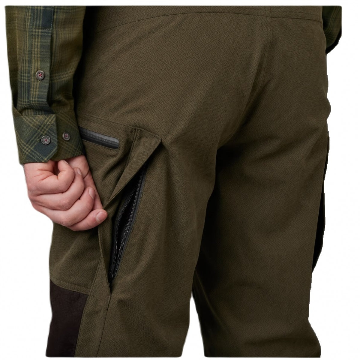 Bikses Harkila Driven hunt HWS ādas, Vītolu zaļa/Ēna brūnas