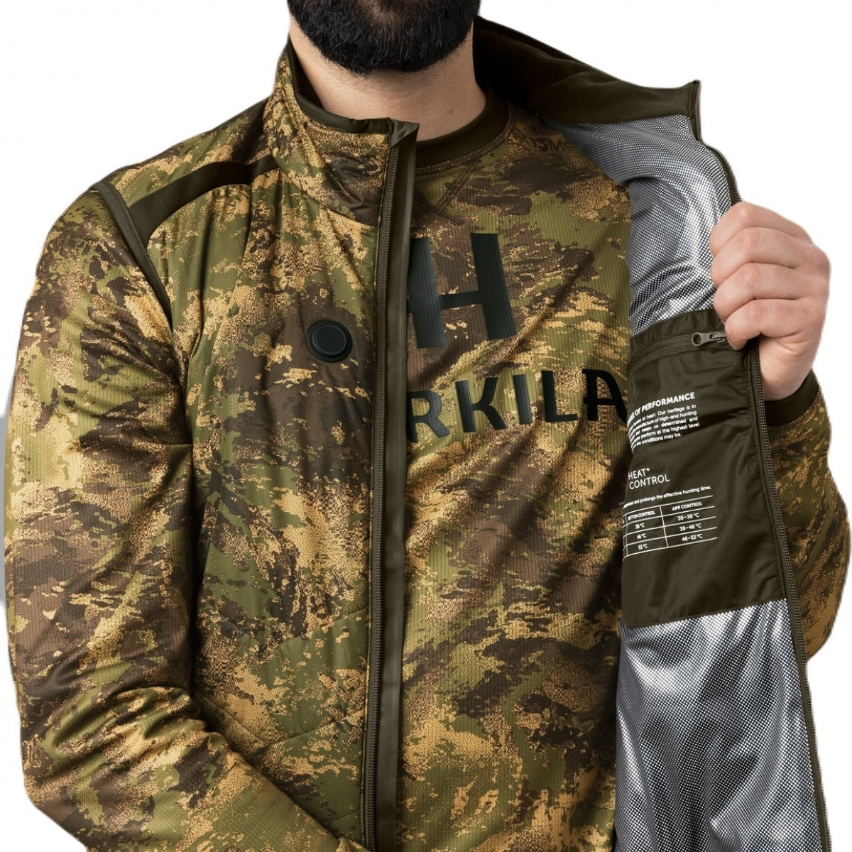 Apsildāma jaka HARKILA Heat camo AXIS MSP®Forest
