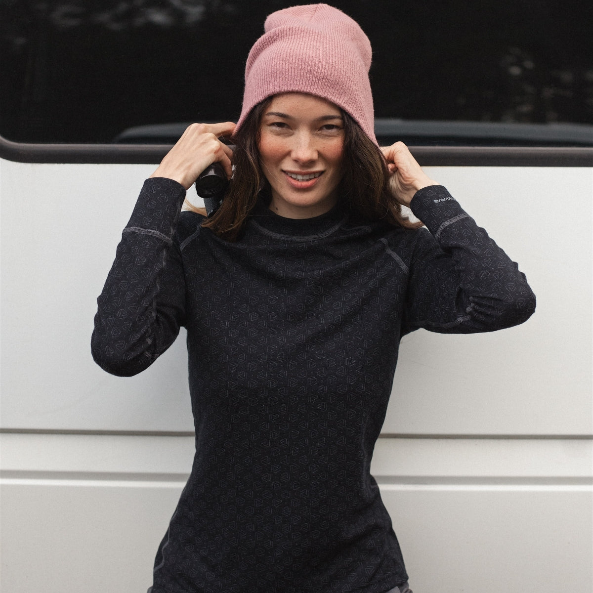 Sieviešu krekls Thermowave Merino Xtreme, tumši, Melns/tumši pelēks melanžs