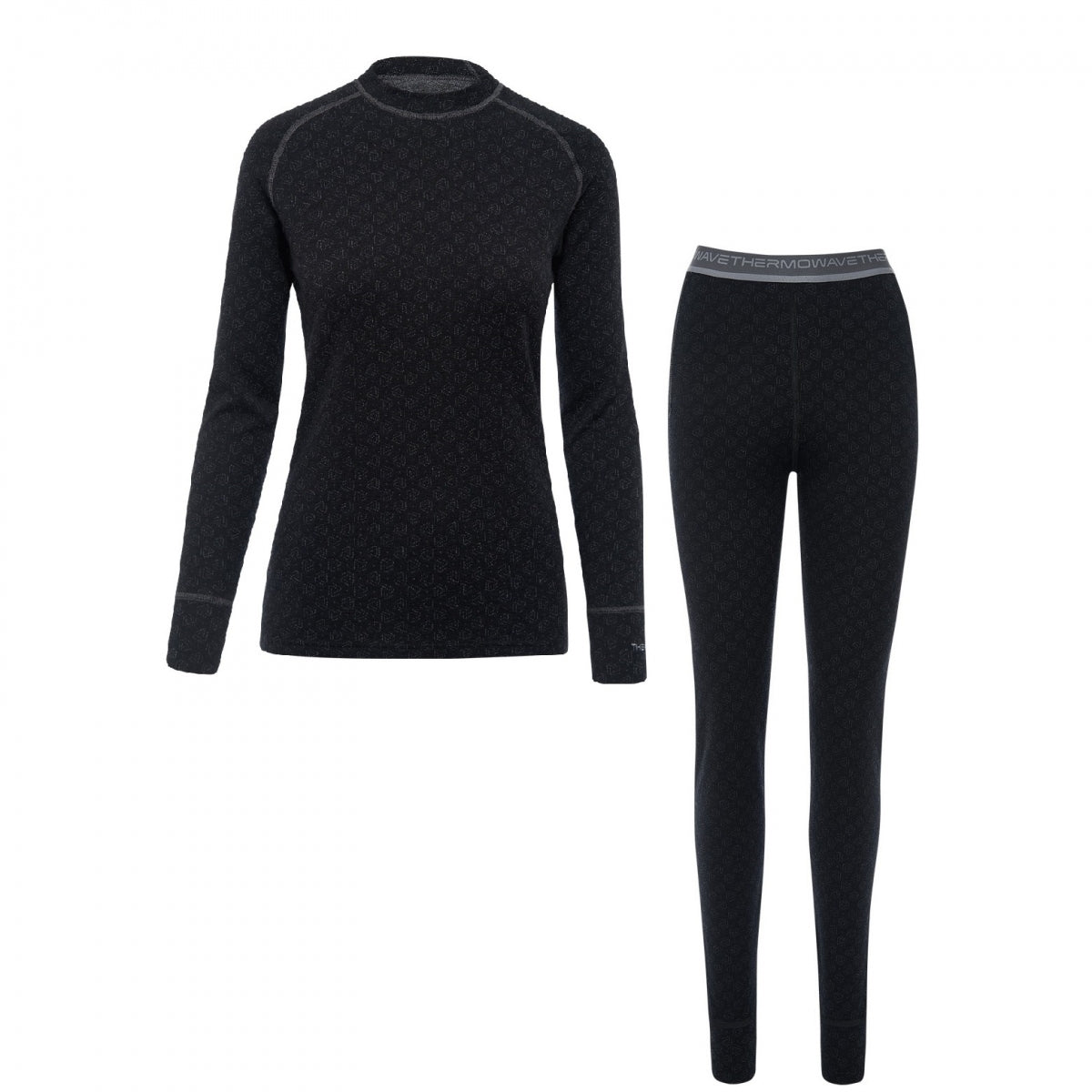 Komplekts sievietei Thermowave Merino Xtreme, Melns/tumši pelēks melanžs