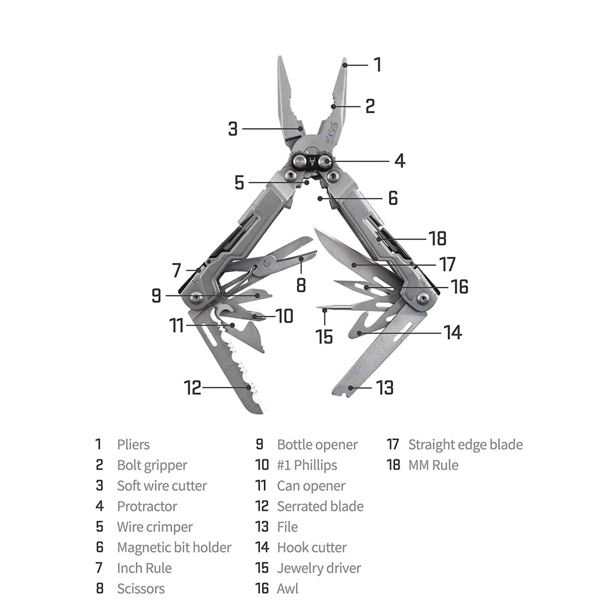 Daudzfunkcionāls rīks FOX SOG Powerlitre PL1001-CP