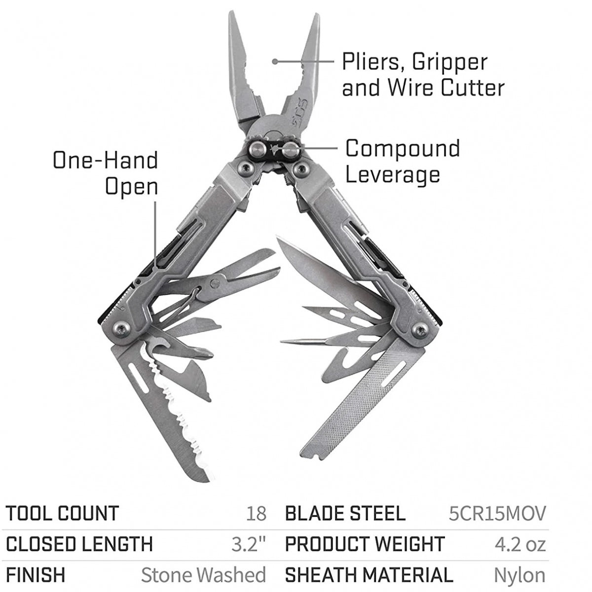 Daudzfunkcionāls rīks FOX SOG Powerlitre PL1001-CP