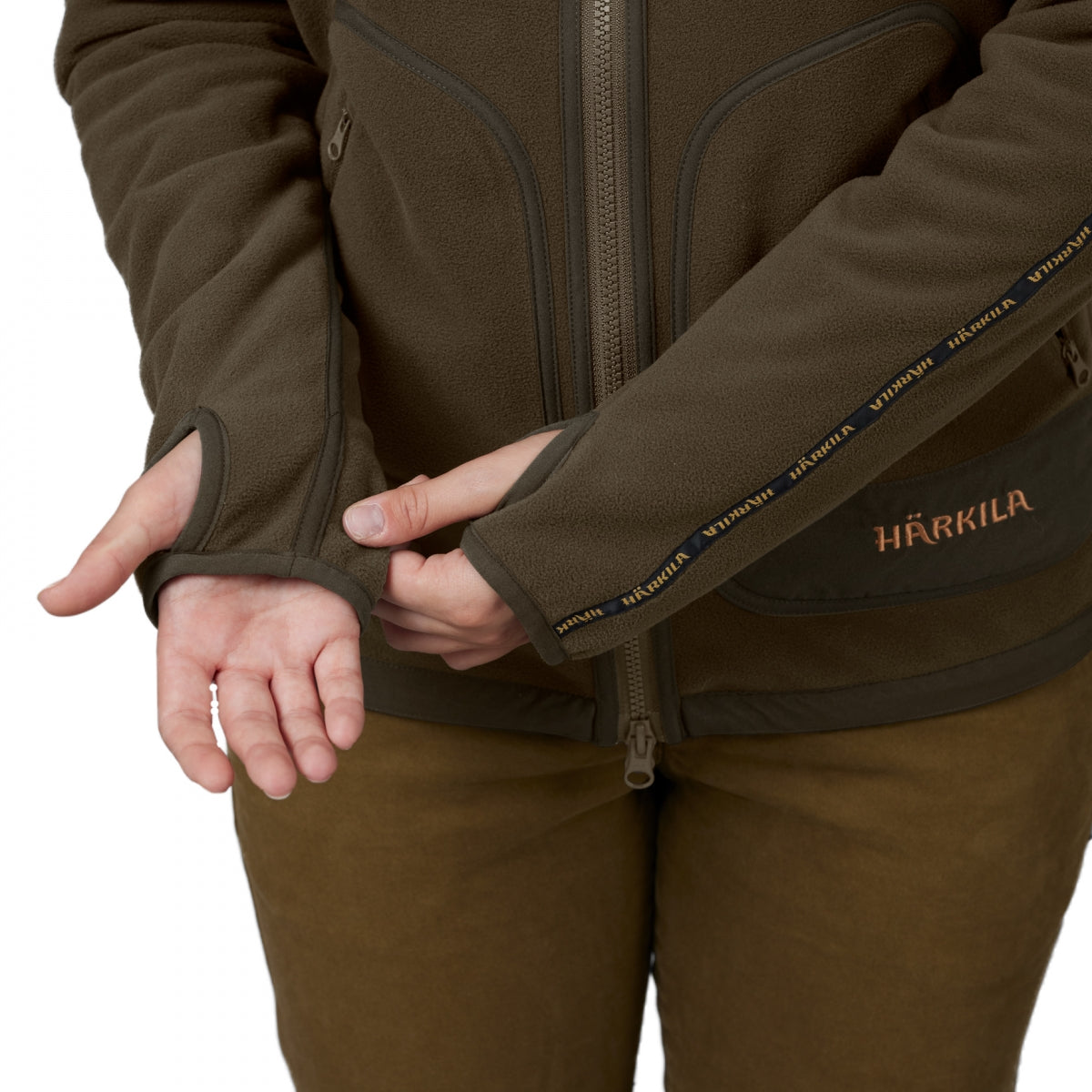 Vilnas jaka sievietēm Harkila Kamko, Brūna/Sarkana