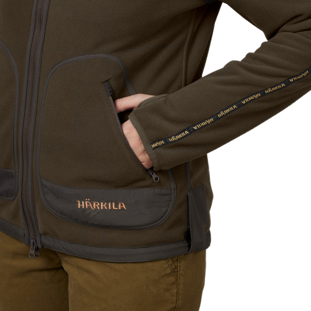 Vilnas jaka sievietēm Harkila Kamko, Brūna/Sarkana