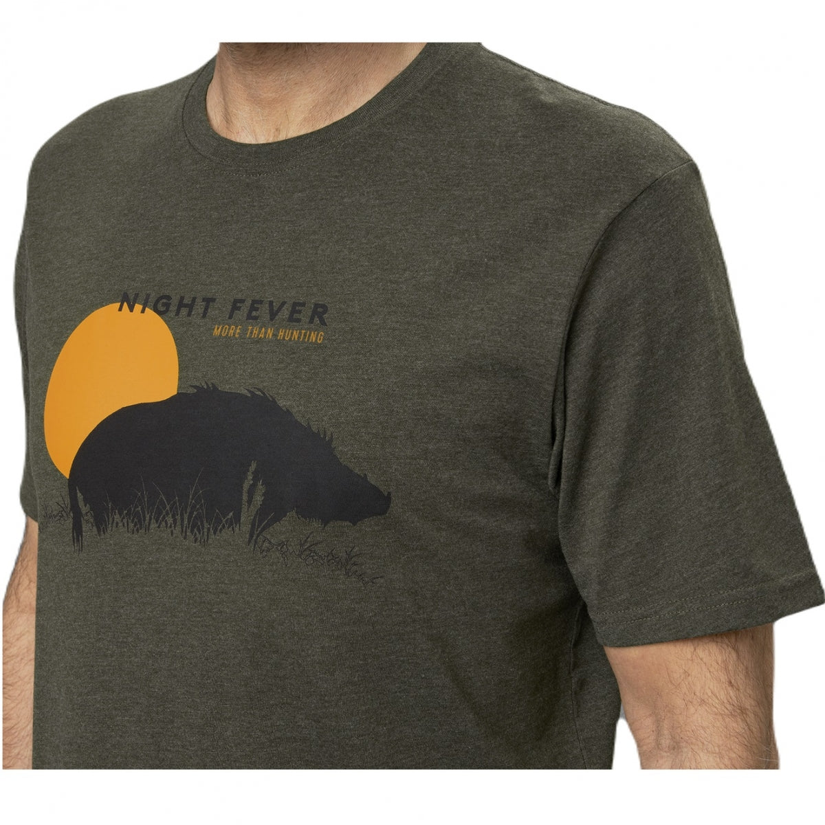 T-krekls SEELAND Night Fever, Priežu zaļš/Melnanžs