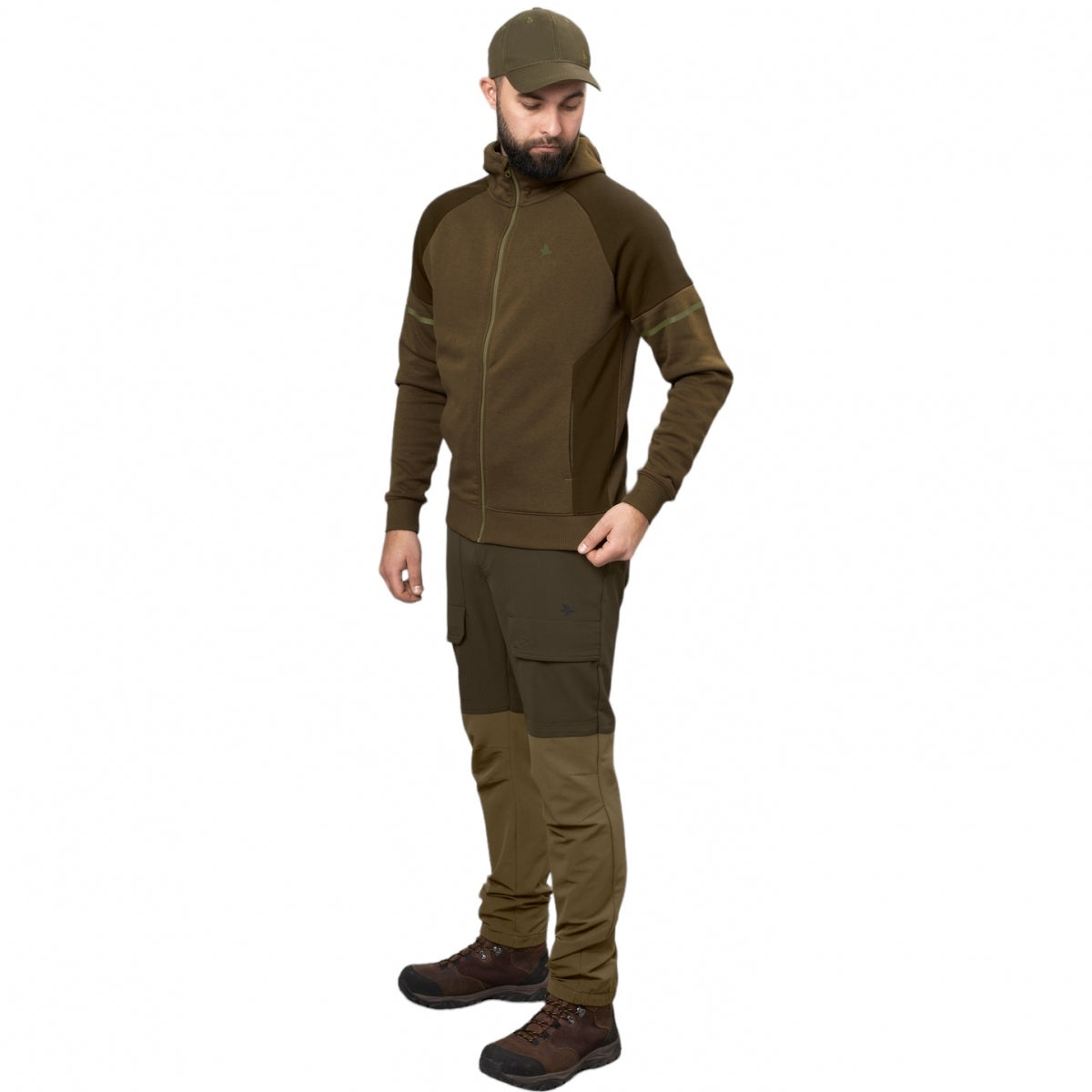 Džemperis Seeland Cross w/zip, Tumši olīvu