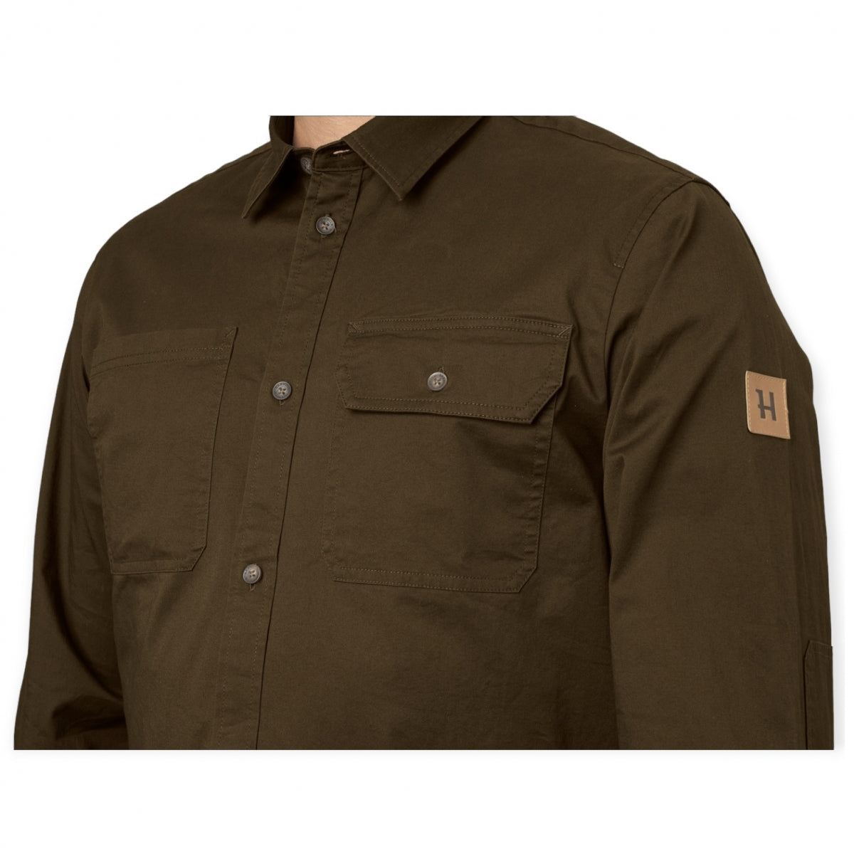 Krekls HARKILA Trym L/S, Vītolu zaļš