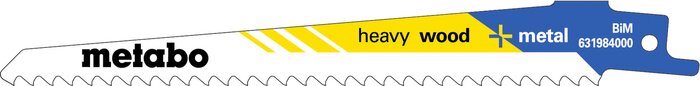 Metabo Cordless Sabre Saw Blades Heavy Wood + Metal 150 x 1.25 mm