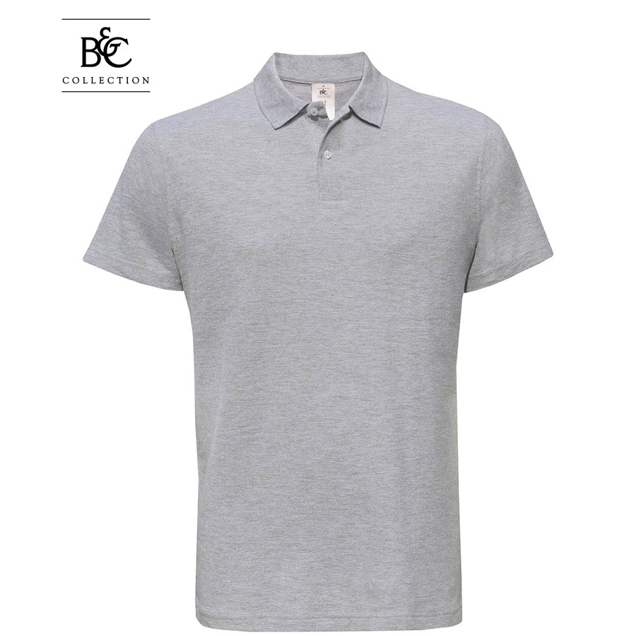 Polo T-krekls ar īsām piedurknēm B&C ID.001, Pelēks