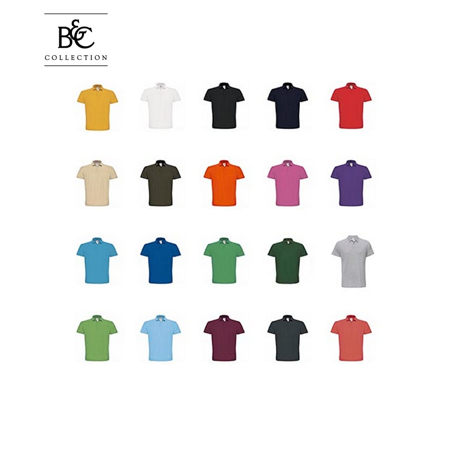 Polo T-krekls ar īsām piedurknēm B&C ID.001, Pelēks