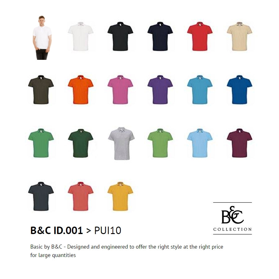 Polo T-krekls ar īsām piedurknēm B&C ID.001, Anthracite