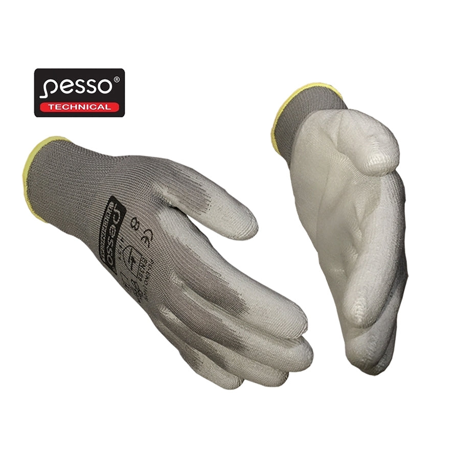 Darba cimdi PU-dipped Pesso PU-Eko