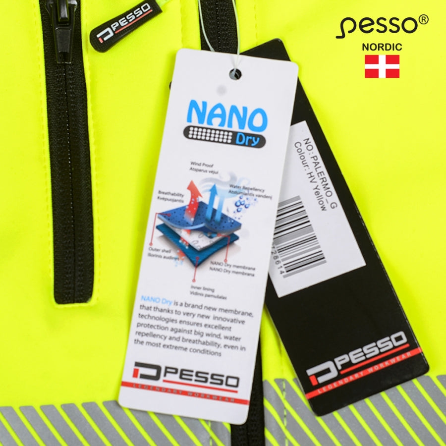 Jaka Softshell Pesso Calgary HI-VIS, Dzeltena